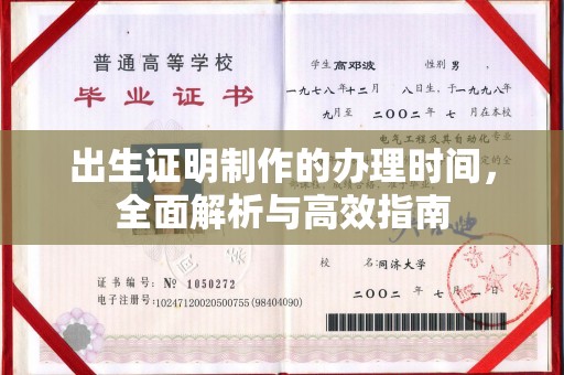 壤塘出生证明制作的办理时间，全面解析与高效指南