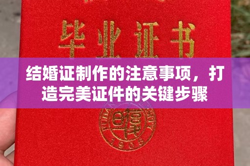 壤塘结婚证制作的注意事项，打造完美证件的关键步骤