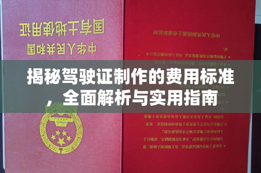 壤塘揭秘驾驶证制作的费用标准，全面解析与实用指南