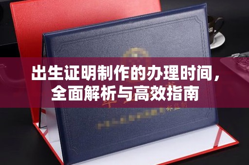壤塘出生证明制作的办理时间，全面解析与高效指南