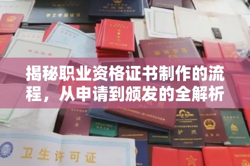 壤塘揭秘职业资格证书制作的流程，从申请到颁发的全解析
