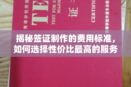 壤塘揭秘签证制作的费用标准，如何选择性价比最高的服务？