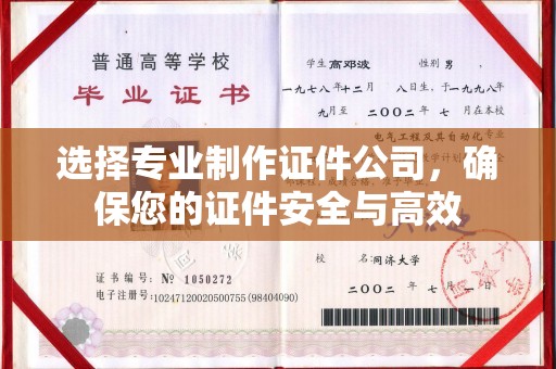 壤塘选择专业制作证件公司，确保您的证件安全与高效