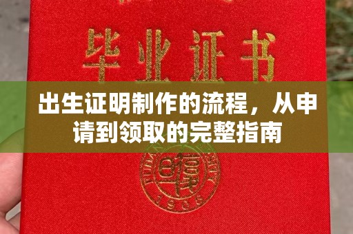 壤塘出生证明制作的流程，从申请到领取的完整指南