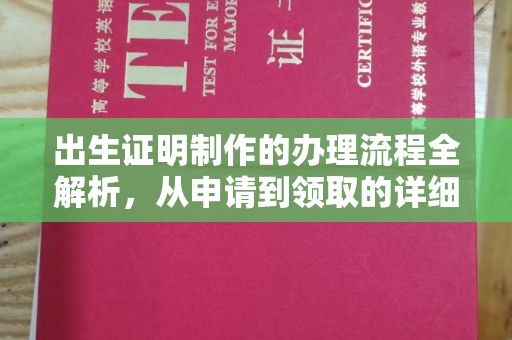 壤塘出生证明制作的办理流程全解析，从申请到领取的详细指南