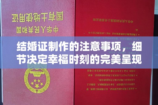 壤塘结婚证制作的注意事项，细节决定幸福时刻的完美呈现
