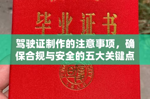 壤塘驾驶证制作的注意事项，确保合规与安全的五大关键点