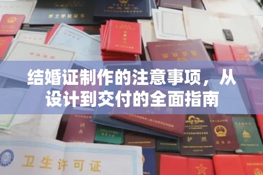 壤塘结婚证制作的注意事项，从设计到交付的全面指南